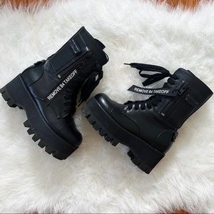 DOLLS KILL Poster Grl Play No Gamez Flight Boots